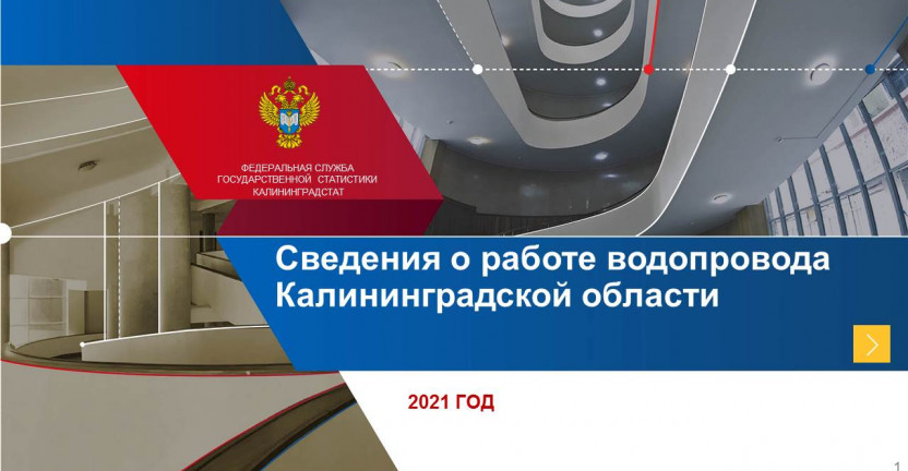 Сведения о работе водопровода Калининградской области за 2021 год
